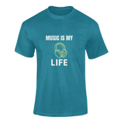 Men Oversized - Music Is My Life Men Oversized 240 Teal Blue | Fullmoon Styles