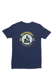 Men Regular Fit Tshirt - Think Strategically Men Regular Fit Tshirt 180 Navy Blue | Fullmoon Styles