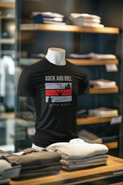 Black Oversized - Rock N Roll With Music Men Oversized 240 Design | Men Fashion