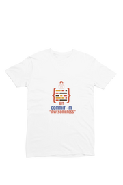 Men Regular Fit Tshirt - Git Commit Awesomeness Men Regular Fit Tshirt 180 White | Fullmoon Styles
