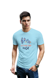 Comfortable Men Regular Fit Tshirt in Sky Blue - 180 GSM | Fullmoon Styles