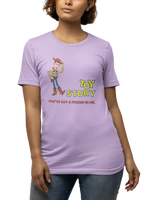 Toy Story Woody Women Oversized 240 Lavender Oversized - Premium Cotton Women Wear