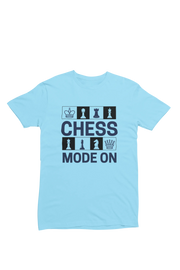Men Regular Fit Tshirt - Chess Mode On Men Regular Fit Tshirt 180 Sky Blue | Fullmoon Styles