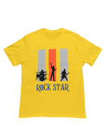 Men Regular Fit Tshirt - Rock Star Men Regular Fit Tshirt 180 Yellow | Fullmoon Styles