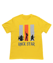 Men Regular Fit Tshirt - Rock Star Men Regular Fit Tshirt 180 Yellow | Fullmoon Styles