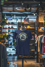 Premium Navy Blue Regular Fit Tshirt for Women - 180 GSM Cotton | Fullmoon Styles