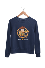 Premium Navy Blue Regular Fit Sweatshirt for Women - 320 GSM Cotton | Fullmoon Styles