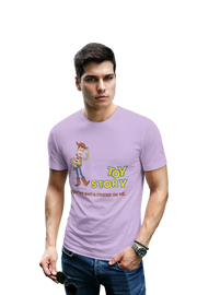 Comfortable Men Regular Fit Tshirt in Lavender - 180 GSM | Fullmoon Styles