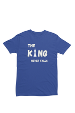 Men Regular Fit Tshirt - King Never Falls Men Regular Fit Tshirt 180 Royal Blue | Fullmoon Styles