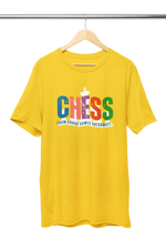 Men Regular Fit Tshirt - Chaos Checkmate Men Regular Fit Tshirt 180 Yellow | Fullmoon Styles