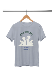 Good Day To Read Men Regular Fit Tshirt 180 Gray Regular Fit Tshirt - Premium Cotton Men Wear
