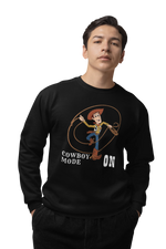 Comfortable Men Regular Fit Sweatshirt in Black - 320 GSM | Fullmoon Styles