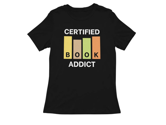 Women Regular Fit Tshirt - Certified Book Addict Women Regular Fit Tshirt 180 Black | Fullmoon Styles