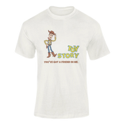 Men Oversized - Toy Story Woody Men Oversized 210 Off White | Fullmoon Styles
