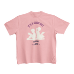 Baby Pink Regular Fit Tshirt - Good Day To Read Kids Regular Fit Tshirt 180 Design | Kids Fashion