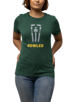Bowled Women Regular Fit Tshirt 180 Bottle Green Regular Fit Tshirt - Premium Cotton Women Wear