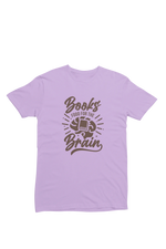 Books Food For Brain Women Regular Fit Tshirt 180 Lavender Regular Fit Tshirt - Premium Cotton Women Wear
