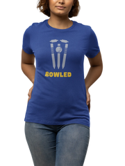 Bowled Women Regular Fit Tshirt 180 Royal Blue Regular Fit Tshirt - Premium Cotton Women Wear