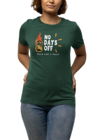 Comfortable Women Regular Fit Tshirt in Bottle Green - 180 GSM | Fullmoon Styles