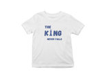 King Never Falls Kids Regular Fit Tshirt 180 White Regular Fit Tshirt - Premium Cotton Kids Wear