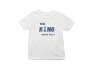 King Never Falls Kids Regular Fit Tshirt 180 White Regular Fit Tshirt - Premium Cotton Kids Wear