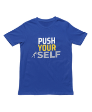 Men Regular Fit Tshirt - Push Yourself Men Regular Fit Tshirt 180 Royal Blue | Fullmoon Styles