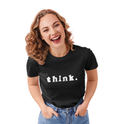 Chess Think Women Regular Fit Tshirt 180 Black Regular Fit Tshirt - Premium Cotton Women Wear