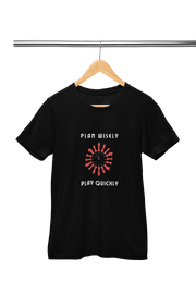 Premium Black Regular Fit Tshirt for Women - 180 GSM Cotton | Fullmoon Styles