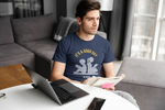 Comfortable Men Regular Fit Tshirt in Navy Blue - 180 GSM | Fullmoon Styles