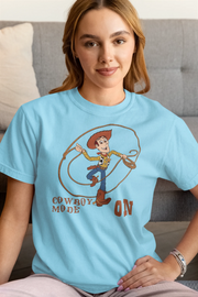 Comfortable Women Regular Fit Tshirt in Sky Blue - 180 GSM | Fullmoon Styles