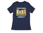 Women Regular Fit Tshirt - Certified Book Addict Women Regular Fit Tshirt 180 Navy Blue | Fullmoon Styles
