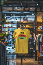 Yellow Regular Fit Tshirt - Make Today Great Women Regular Fit Tshirt 180 Design | Women Fashion