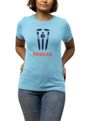 Bowled Women Regular Fit Tshirt 180 Sky Blue Regular Fit Tshirt - Premium Cotton Women Wear