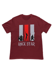 Men Regular Fit Tshirt - Rock Star Men Regular Fit Tshirt 180 Maroon | Fullmoon Styles