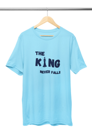 Premium Sky Blue Regular Fit Tshirt for Men - 180 GSM Cotton | Fullmoon Styles
