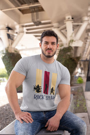 Rock Star Men Regular Fit Tshirt 180 Gray Regular Fit Tshirt - Premium Cotton Men Wear