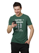 Comfortable Men Regular Fit Tshirt in Bottle Green - 180 GSM | Fullmoon Styles