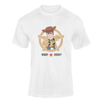 Men Oversized - Toy Story Woody Sheriff Men Oversized 210 White | Fullmoon Styles