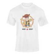 Men Oversized - Toy Story Woody Sheriff Men Oversized 210 White | Fullmoon Styles