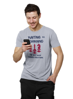Waiting For Command Men Regular Fit Tshirt 180 Gray Regular Fit Tshirt - Premium Cotton Men Wear