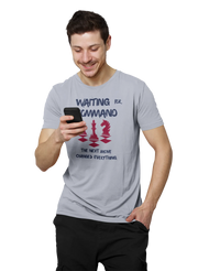 Comfortable Men Regular Fit Tshirt in Gray - 180 GSM | Fullmoon Styles