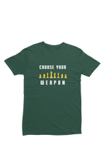 Women Regular Fit Tshirt - Chess Choose Your Weapon Women Regular Fit Tshirt 180 Bottle Green | Fullmoon Styles