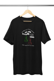 Premium Black Regular Fit Tshirt for Men - 180 GSM Cotton | Fullmoon Styles