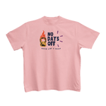 Baby Pink Regular Fit Tshirt - No Days Off Kids Regular Fit Tshirt 180 Design | Kids Fashion