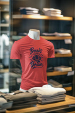 Books Food For Brain Men Regular Fit Tshirt 180 Red Regular Fit Tshirt - Premium Cotton Men Wear