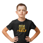 Comfortable Kids Regular Fit Tshirt in Black - 180 GSM | Fullmoon Styles