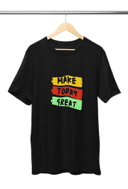 Premium Black Regular Fit Tshirt for Men - 180 GSM Cotton | Fullmoon Styles