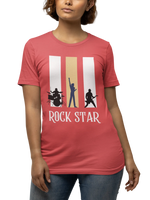 Rock Star Women Regular Fit Tshirt 180 Red Regular Fit Tshirt - Premium Cotton Women Wear