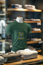 Comfortable Men Regular Fit Tshirt in Bottle Green - 180 GSM | Fullmoon Styles