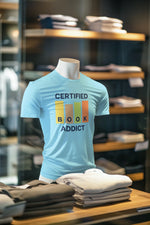 Certified Book Addict Men Regular Fit Tshirt 180 Sky Blue Regular Fit Tshirt - Premium Cotton Men Wear